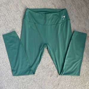Gymshark high waisted seamless leggings. Size large in the color green.